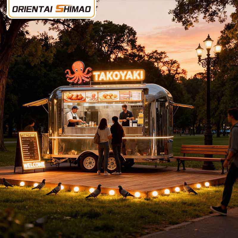 आइसक्रीम ट्रेलर स्ट्रीट फूड मोबाइल कैटरिंग फूड ट्रेलर फूड ट्रक